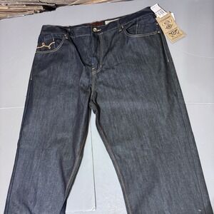 LRG Jeans 42 34 Top Rankin C47 Ill Denim Kids Baggy Raw Blue Denim New Baggy